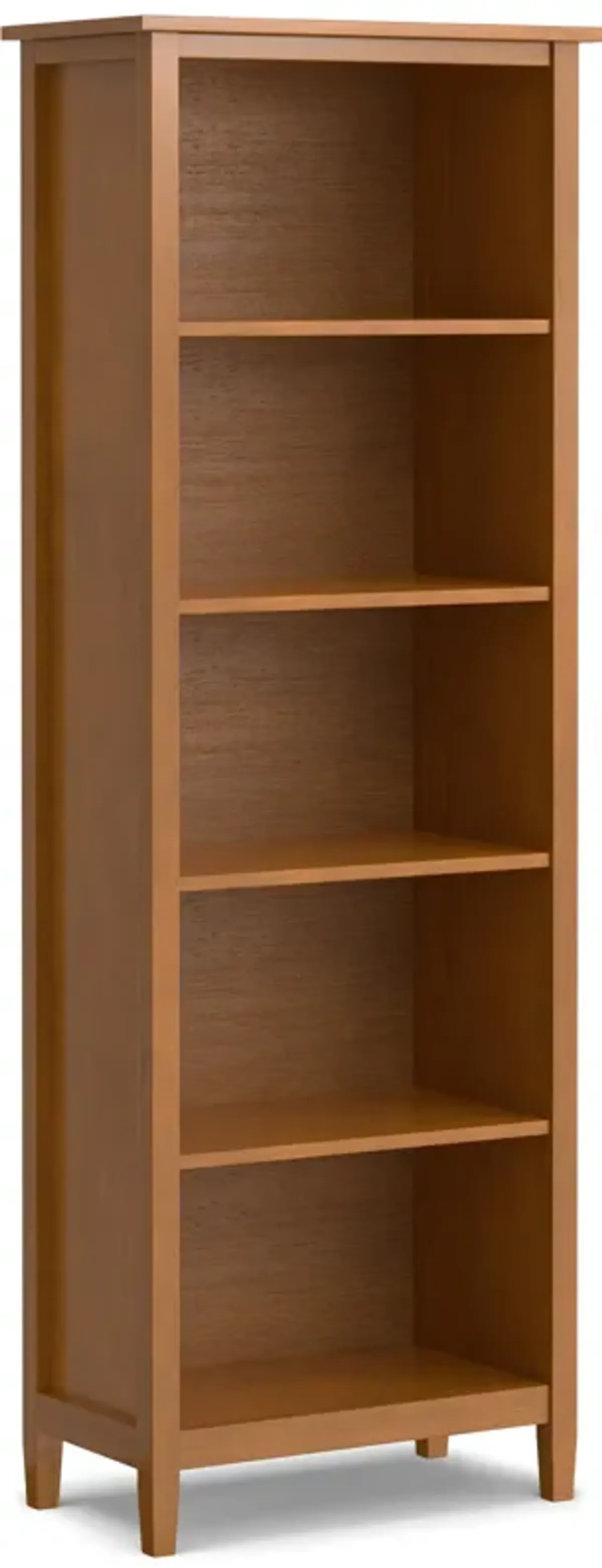 Warm Shaker 5 Shelf Bookcase
