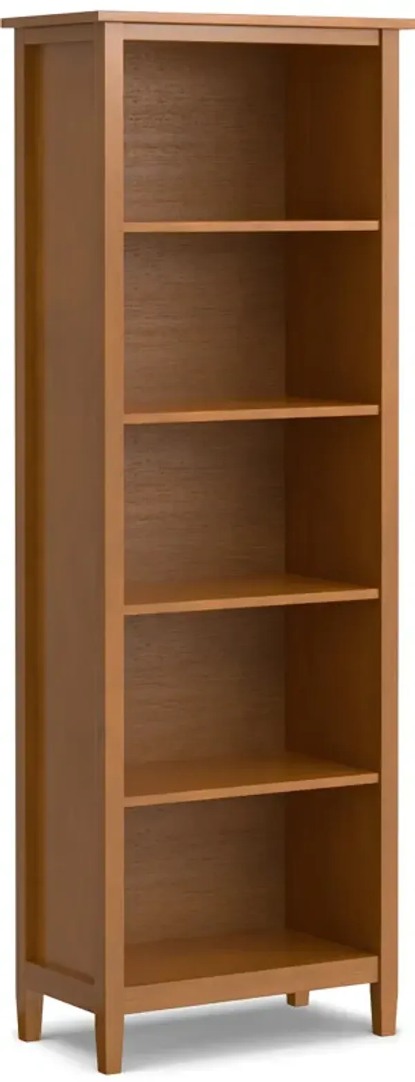 Warm Shaker 5 Shelf Bookcase