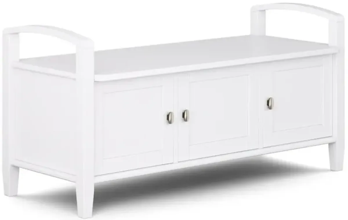 Warm Shaker Entryway Storage Bench