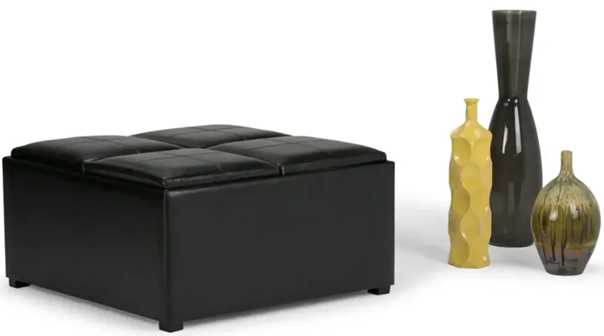 Avalon Table Ottoman in Vegan Leather