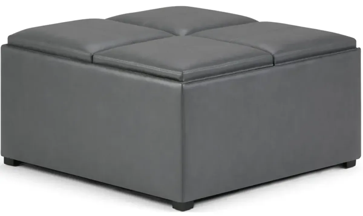 Avalon Table Ottoman in Vegan Leather
