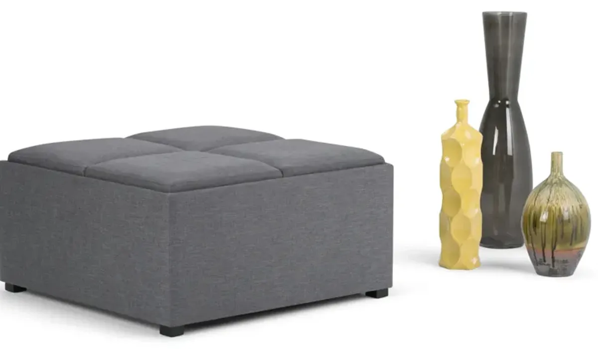 Avalon Table Ottoman in Linen