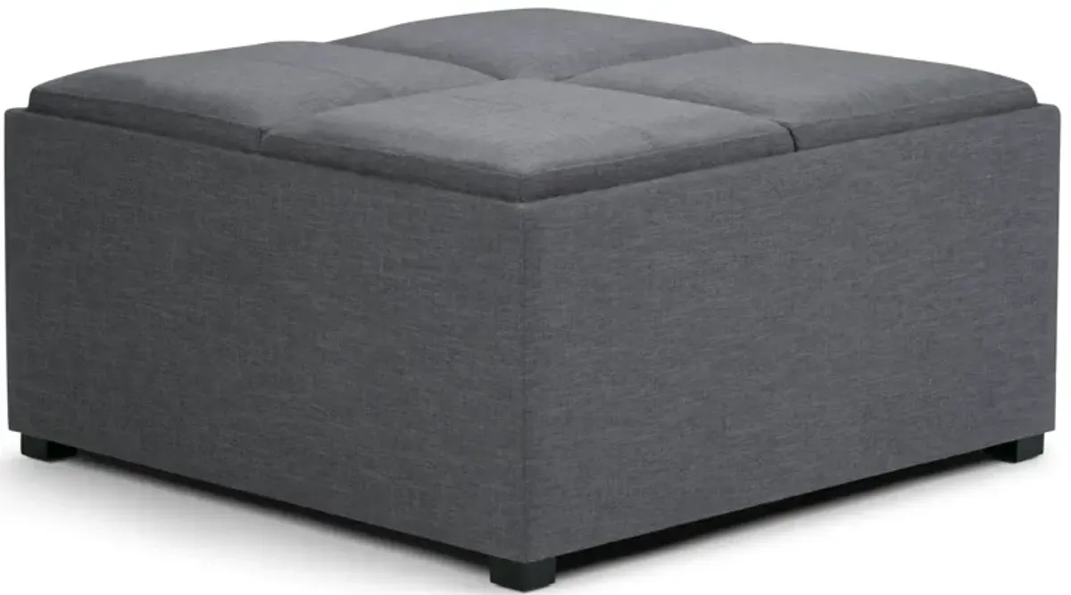 Avalon Table Ottoman in Linen