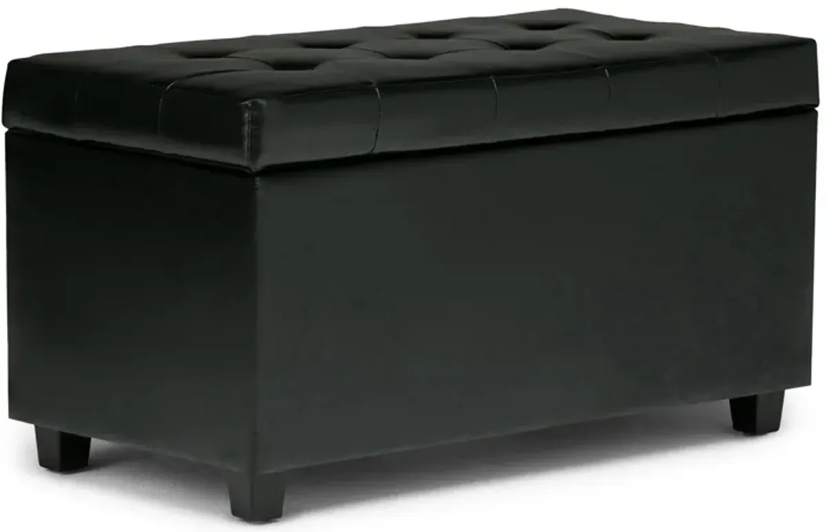 Cosmopolitan Storage Ottoman in Vegan Leather