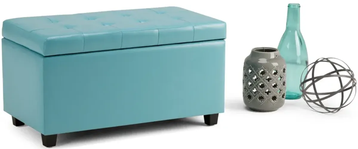 Cosmopolitan Storage Ottoman in Vegan Leather