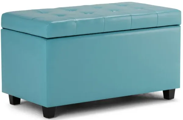 Cosmopolitan Storage Ottoman in Vegan Leather