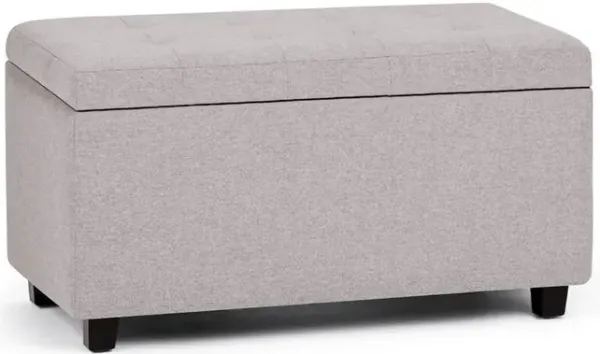 Cosmopolitan Storage Ottoman in Linen