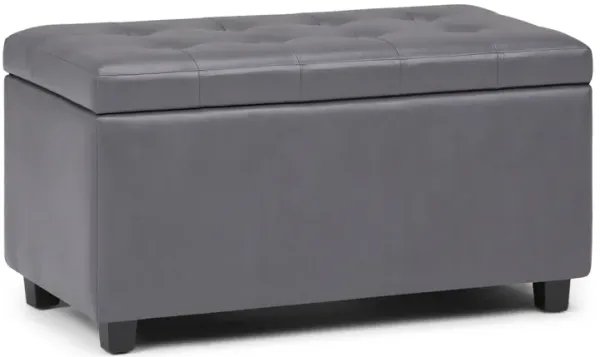 Cosmopolitan Storage Ottoman in Vegan Leather