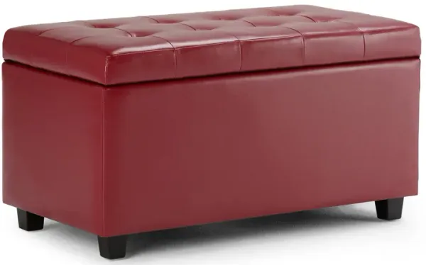Cosmopolitan Storage Ottoman in Vegan Leather