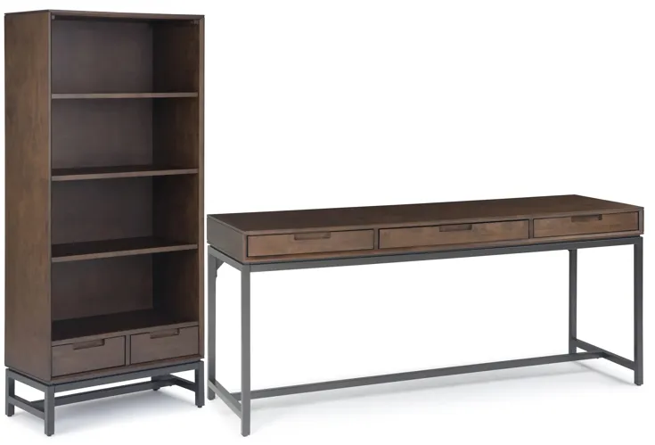 Banting 72 inch Desk and 30 inch Bookcase (Set of 2)