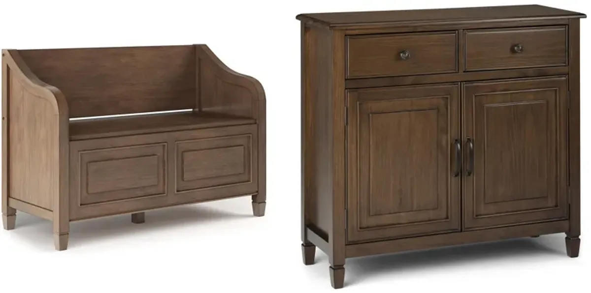 Connaught 42-inch Storage Bench and 40-inch Cabinet