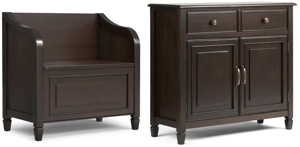 Connaught 30-inch Storage Bench and 40-inch Cabinet