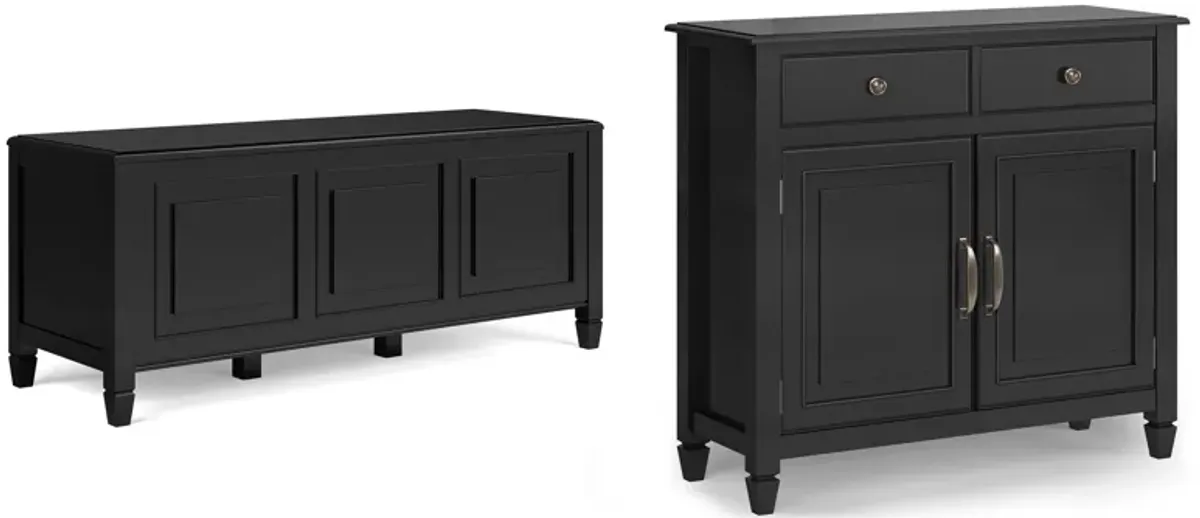 Connaught 51-inch Storage Bench and 40-inch Cabinet