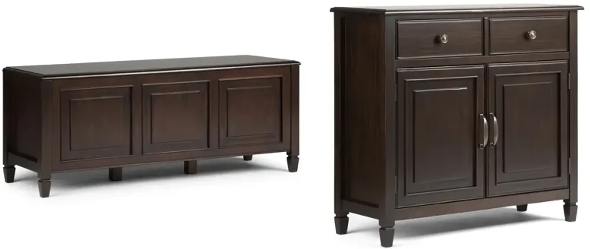 Connaught 51-inch Storage Bench and 40-inch Cabinet
