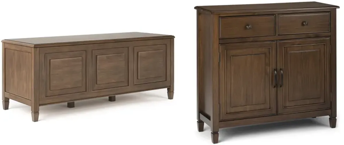Connaught 51-inch Storage Bench and 40-inch Cabinet