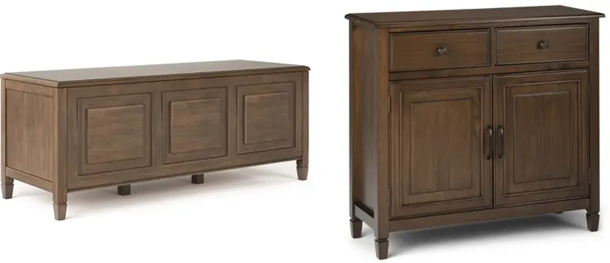 Connaught 51-inch Storage Bench and 40-inch Cabinet