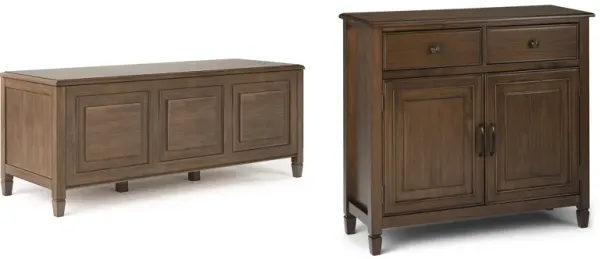 Connaught 51-inch Storage Bench and 40-inch Cabinet