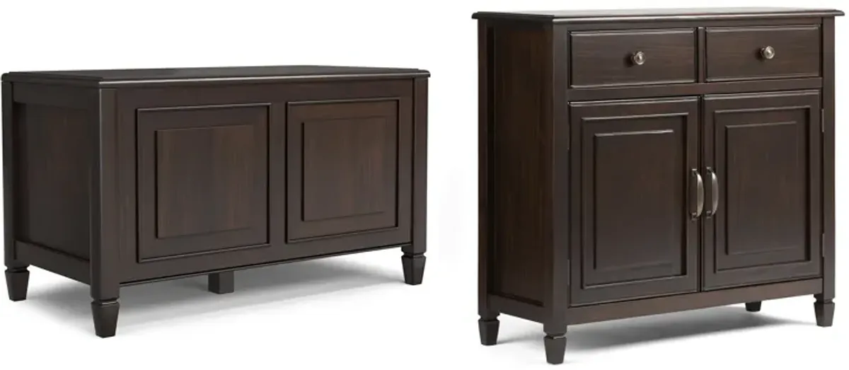 Connaught 36-inch Storage Bench and 40-inch Cabinet