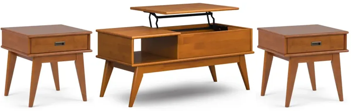 Draper 48 inch Coffee Table with 22 inch End Tables (Set of 3)