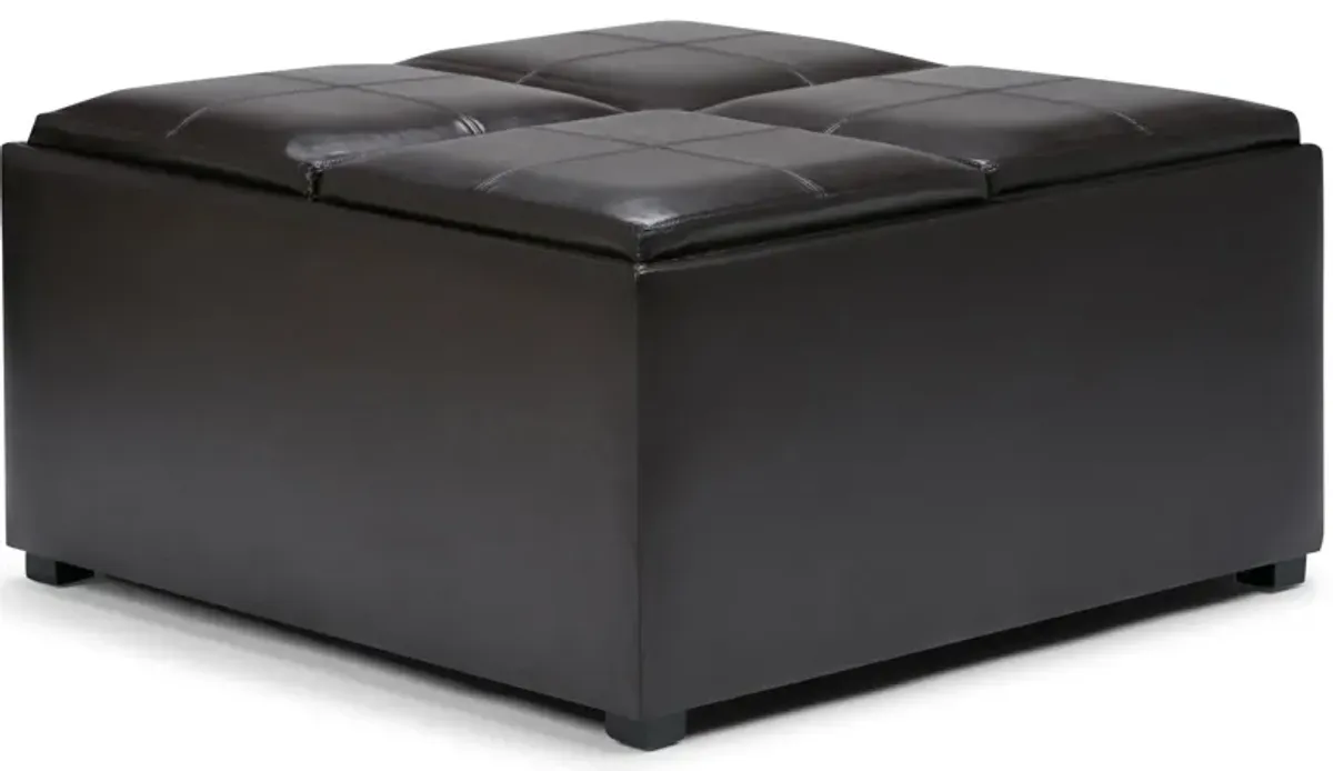 Avalon Table Ottoman in Vegan Leather