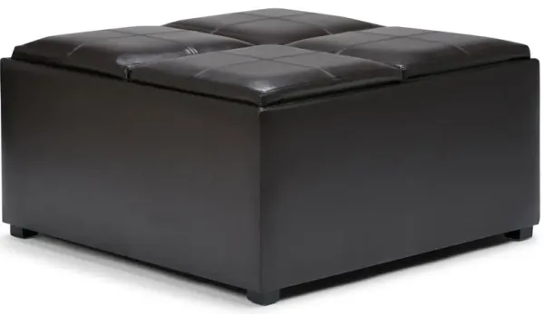 Avalon Table Ottoman in Vegan Leather