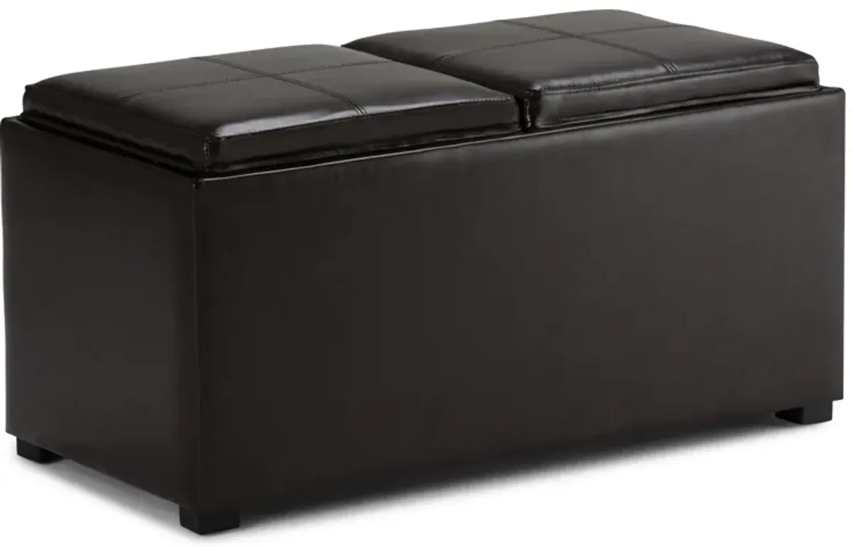 Avalon 5 Pc Storage Ottoman in Vegan Leather