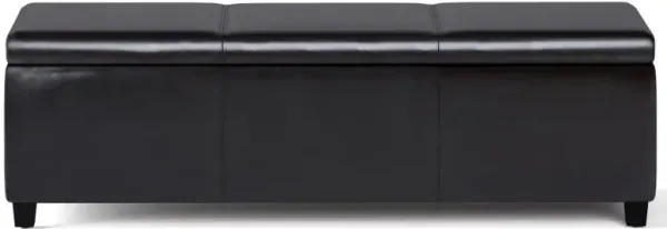 Avalon Storage Ottoman in Vegan Leather