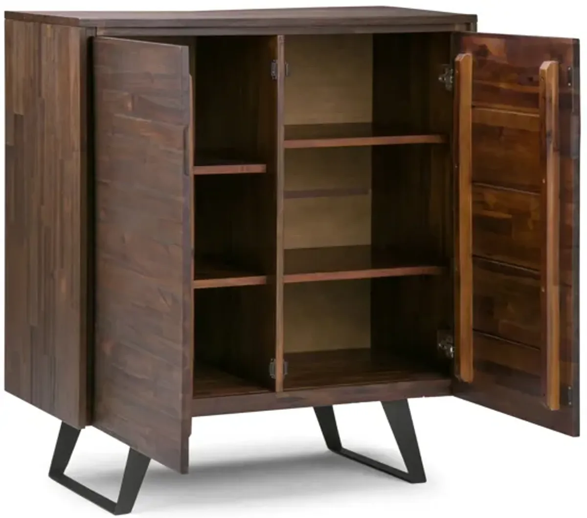 Lowry 39 inch Storage Cabinet (Set of 2) in Acacia