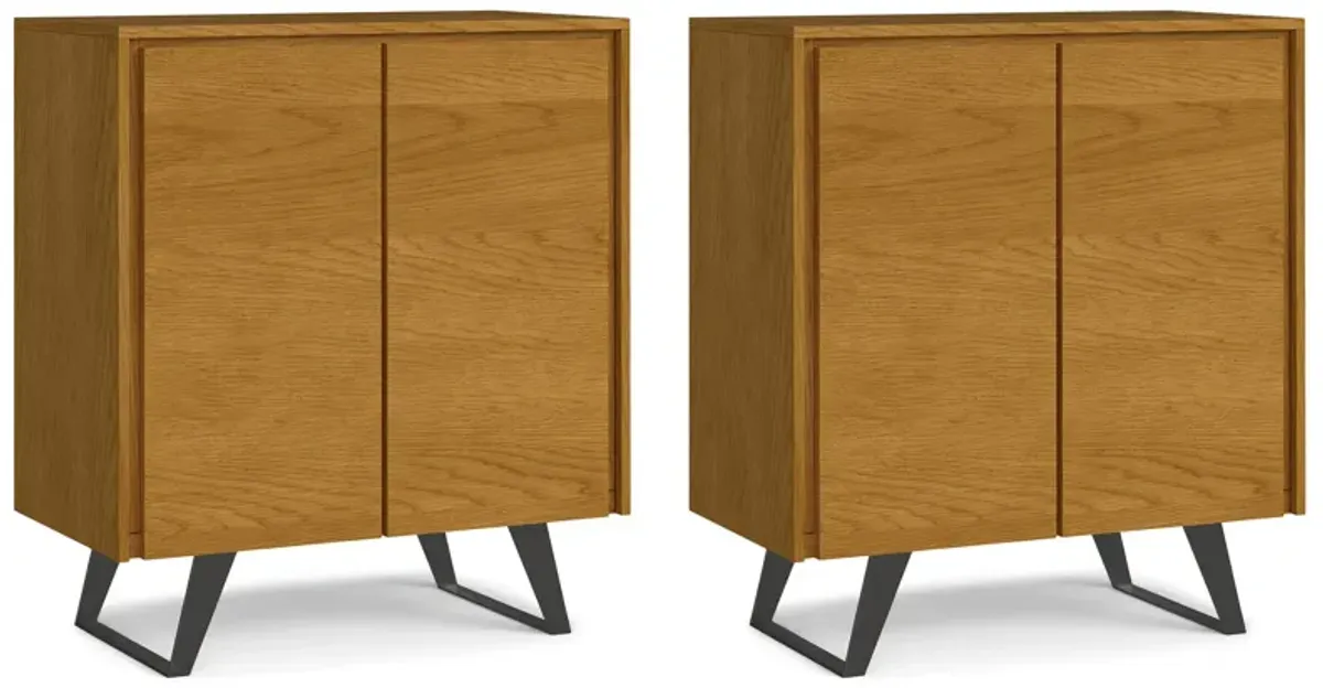 Lowry 39 inch Storage Cabinet (Set of 2) in Oak