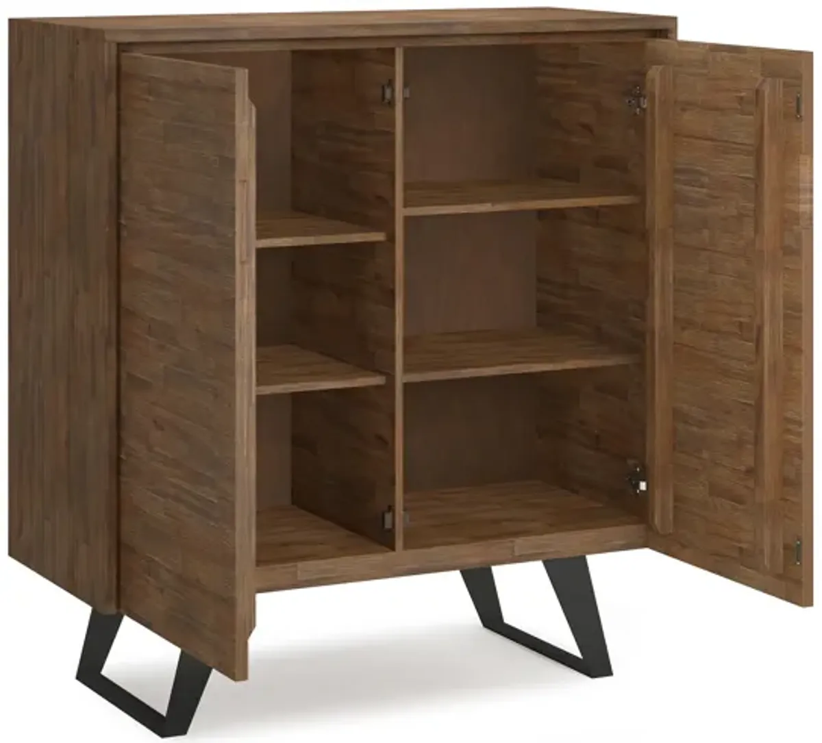 Lowry 39 inch Storage Cabinet (Set of 2) in Acacia