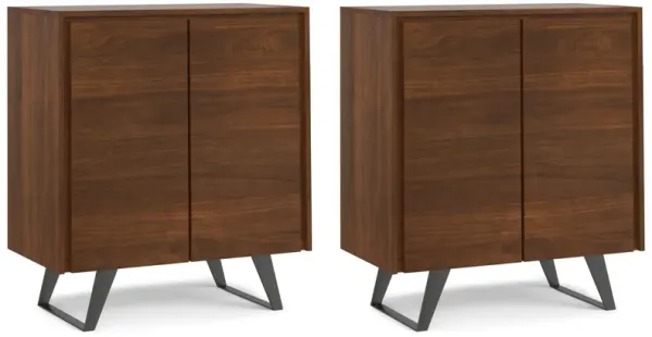 Lowry 39 inch Storage Cabinet (Set of 2) in Walnut