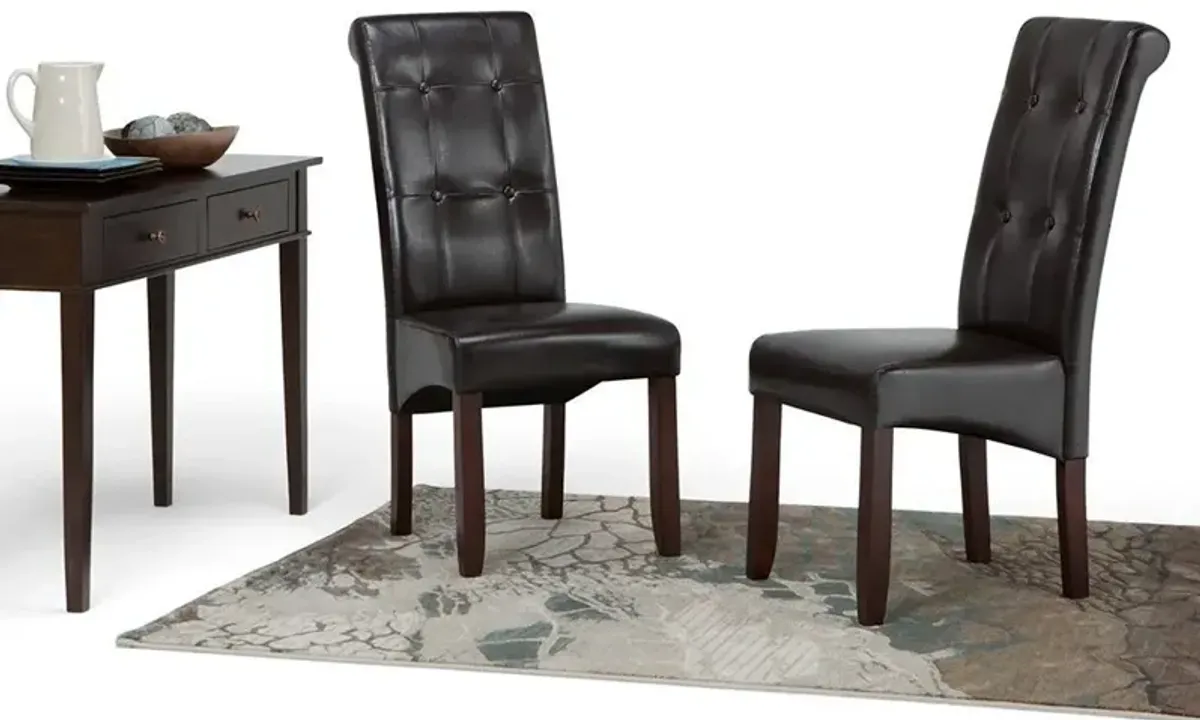 Cosmopolitan Dining Chair in Vegan Leather (Set of 2)