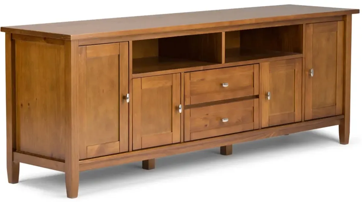 Warm Shaker 72 inch TV Stand with 26 inch Bookcases (Set of 3)