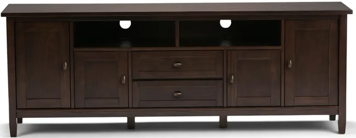Warm Shaker 72 inch TV Stand with 26 inch Bookcases (Set of 3)