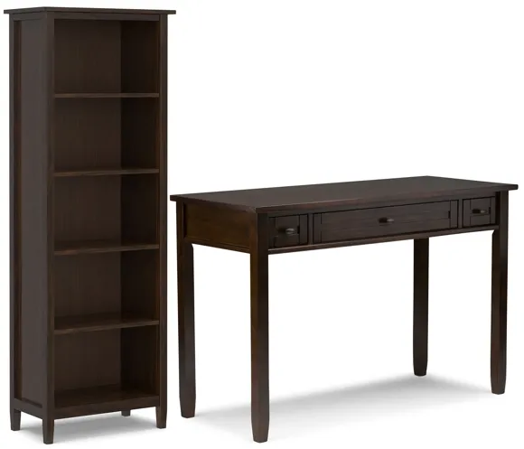 Warm Shaker 48 inch Desk and 26 inch Bookcase (Set of 2)