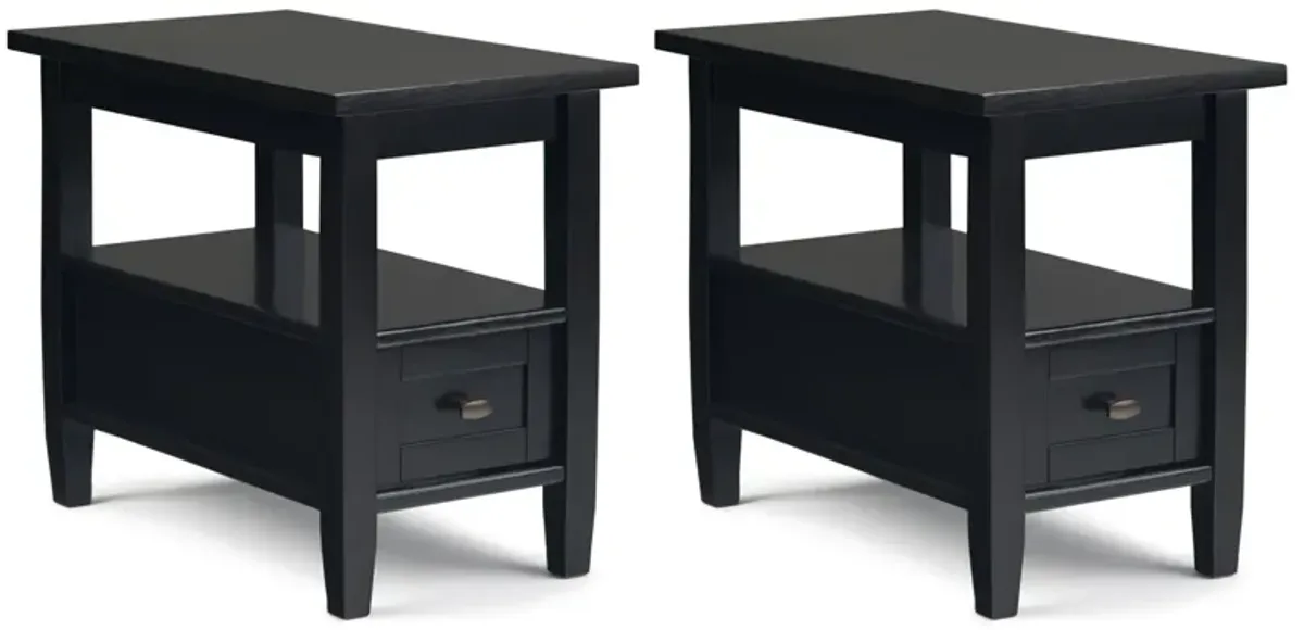 Warm Shaker 14 inch Narrow End Table (Set of 2)