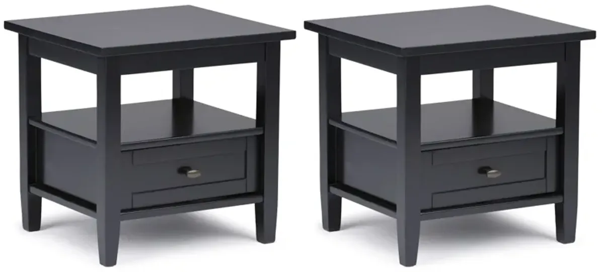 Warm Shaker 20 inch End Table (Set of 2)