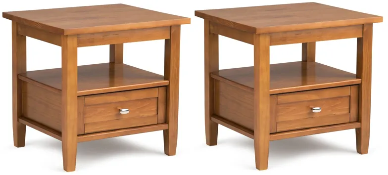 Warm Shaker 20 inch End Table (Set of 2)