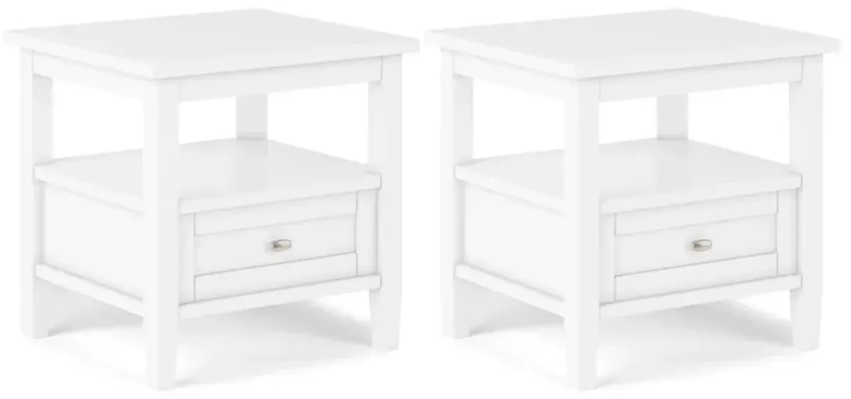 Warm Shaker 20 inch End Table (Set of 2)