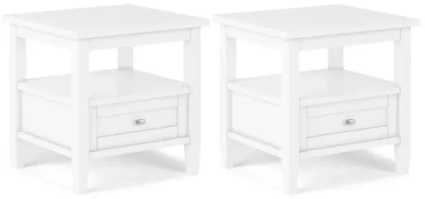 Warm Shaker 20 inch End Table (Set of 2)