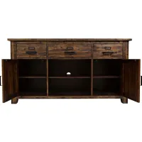 Cannon Valley Distressed Pecan 60" Console