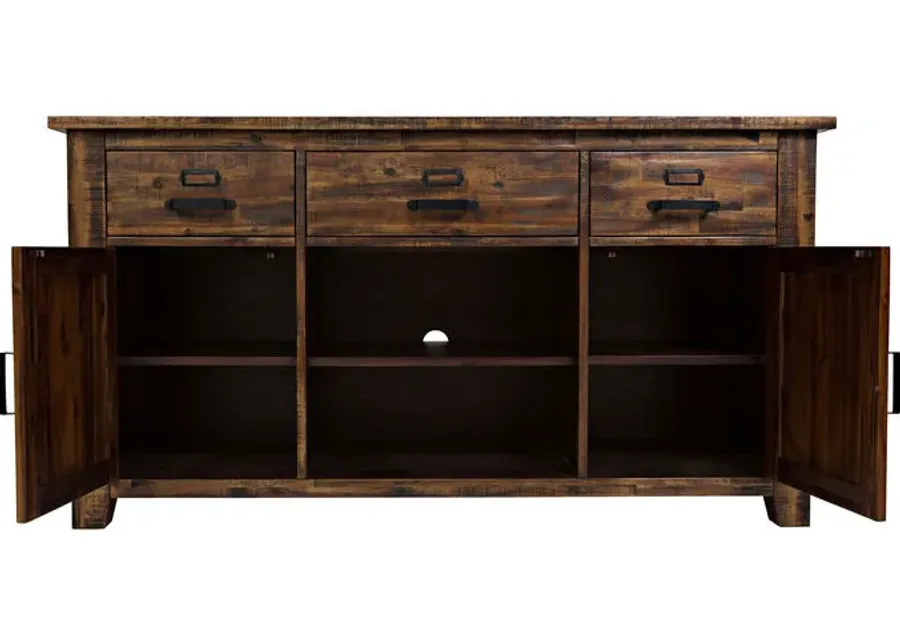 Cannon Valley Distressed Pecan 60" Console