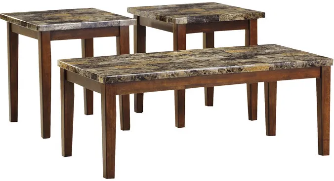 Theo Faux Marble Set of 3 Tables