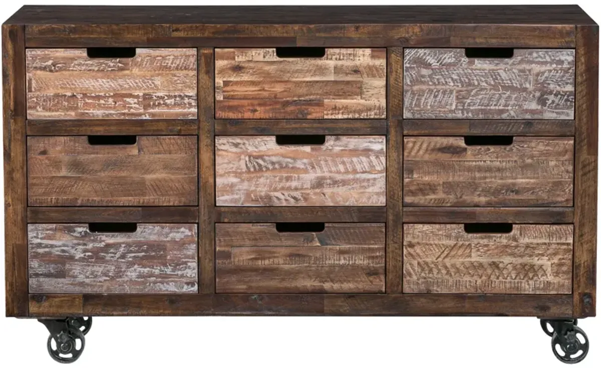 | Painted Canyon 9 Drawer Chest | Chestnut