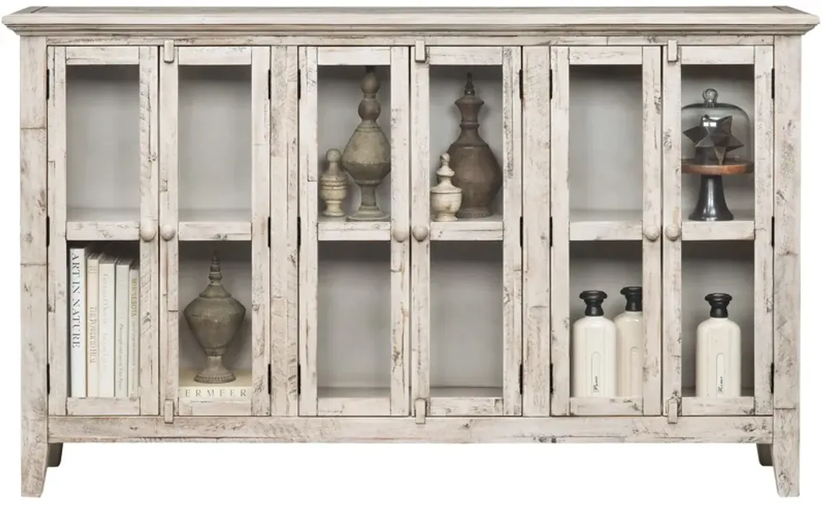 | Rustic Shores 6 Door Cabinet | Antique White