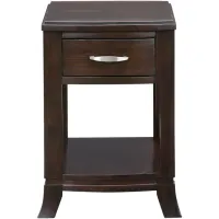Downtown Merlot Chairside Table