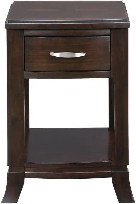 Downtown Merlot Chairside Table