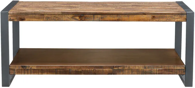 Loftworks Distressed Brown One Shelf Coffee Table