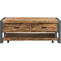Loftworks Distressed Brown Two Drawer Coffee Table