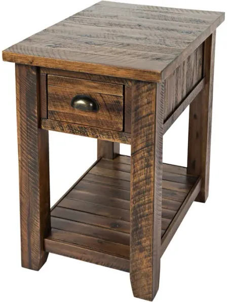 Artisans Craft Brown Chairside Table